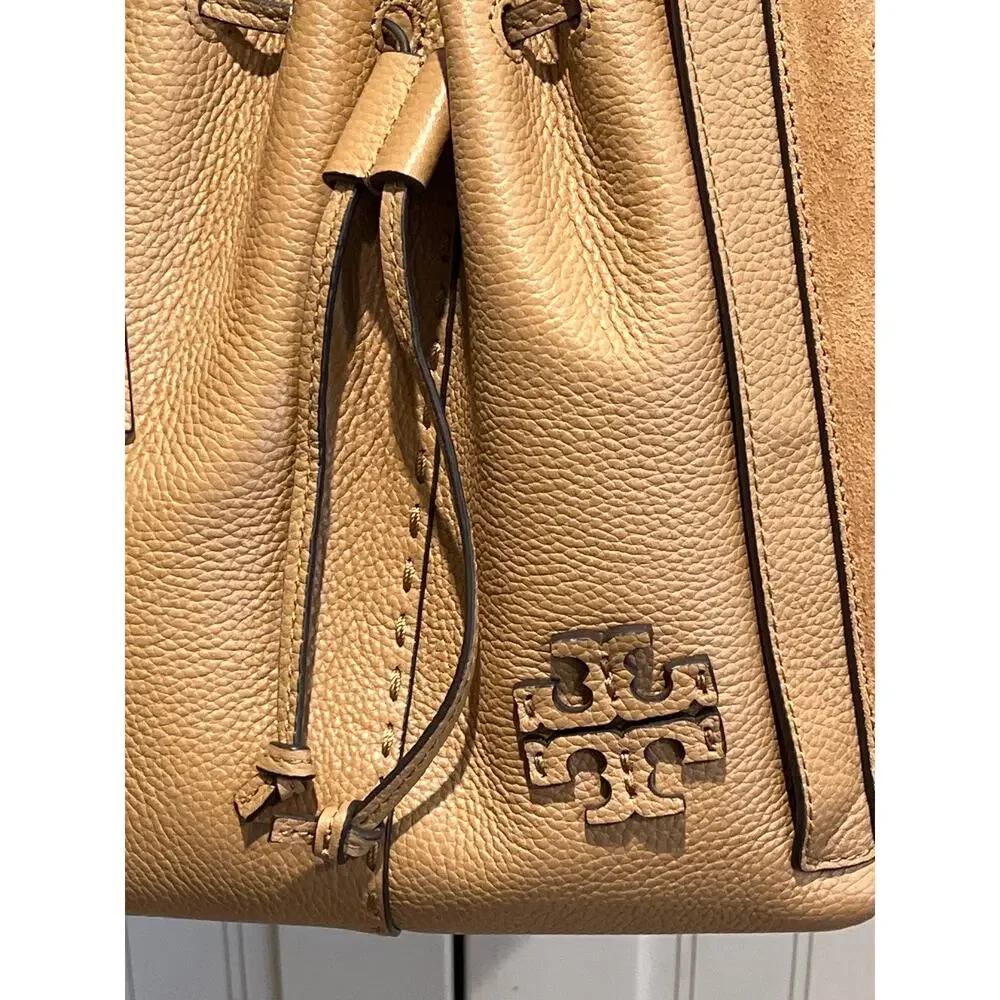 Tory Burch Women's Mcgraw Dragonfly‎ Bag Office Suede Leather In Tiramisu